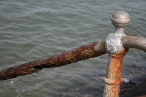 Rusty rails were creating a safety hazard.